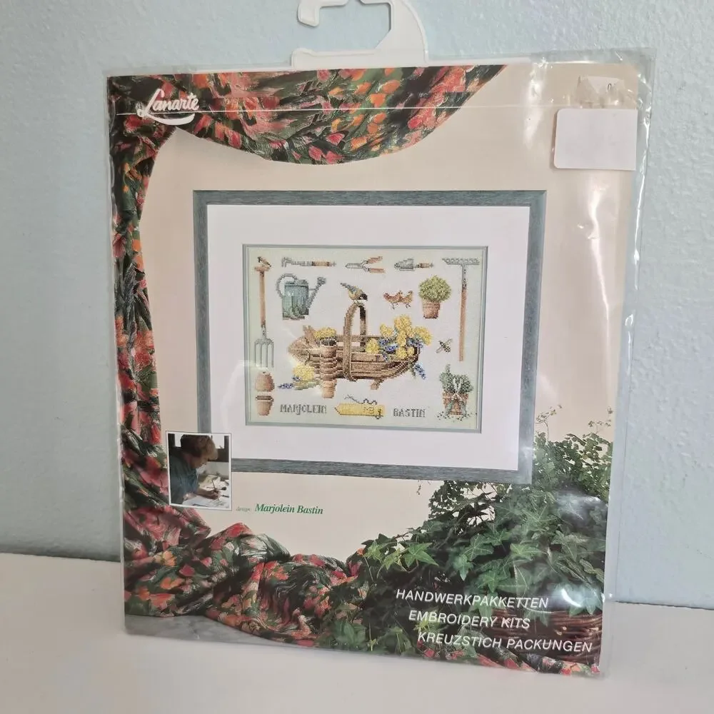 LanArte Marjolein Bastin Spring in the Garden Cross Stitch Kit Cottagecore